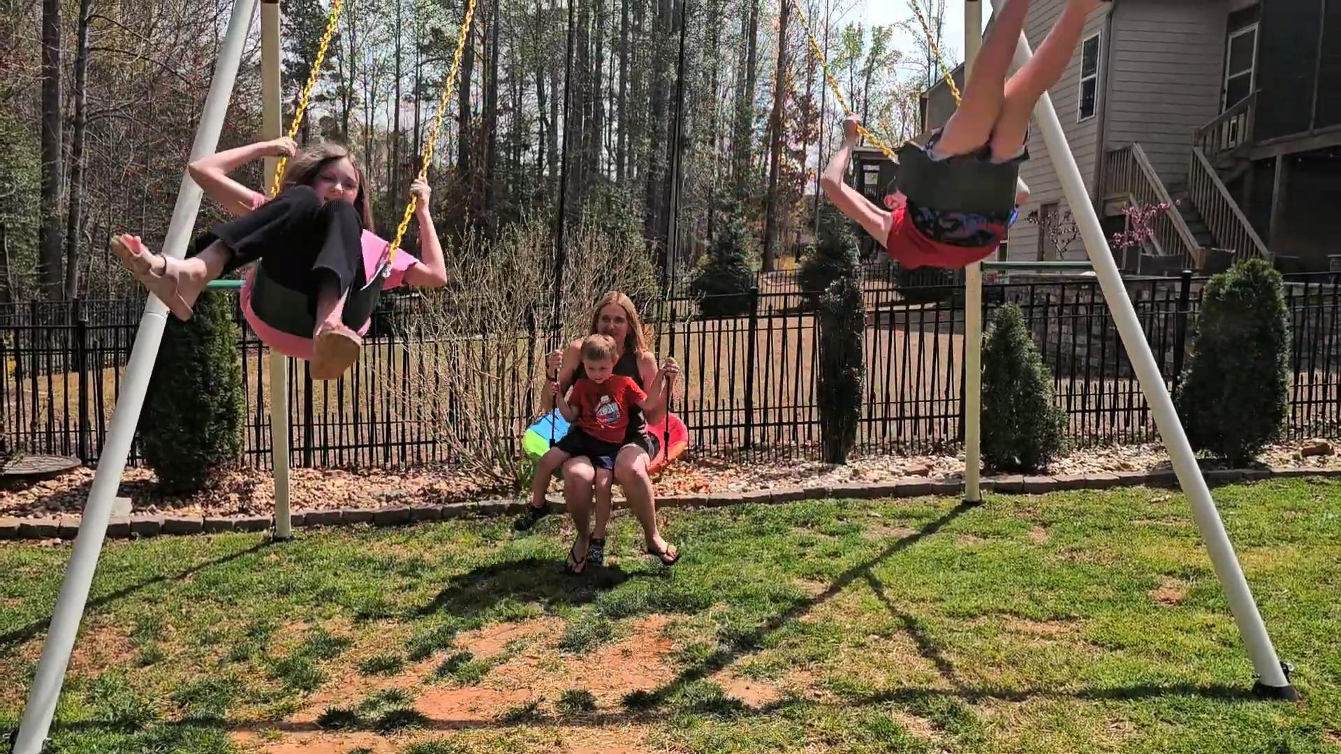 Amazon.com: Hapfan 9.5' Heavy Duty Tall Swing Sets for Backyard