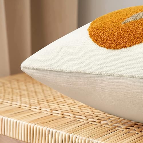 Miniatura 4 de Merrycolor Fundas de almohada decorativas bohemias de 16 x 16 pulgadas, copetudas, modernas de mediados de siglo, fundas de almohada con hojas