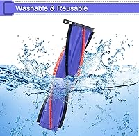 Vista 6 de Rodillo de repuesto compatible con Dyson DC50 Brushroll #964705-01, morado, compatible con DC50 Allergy, Animal, modelos de varios pisos