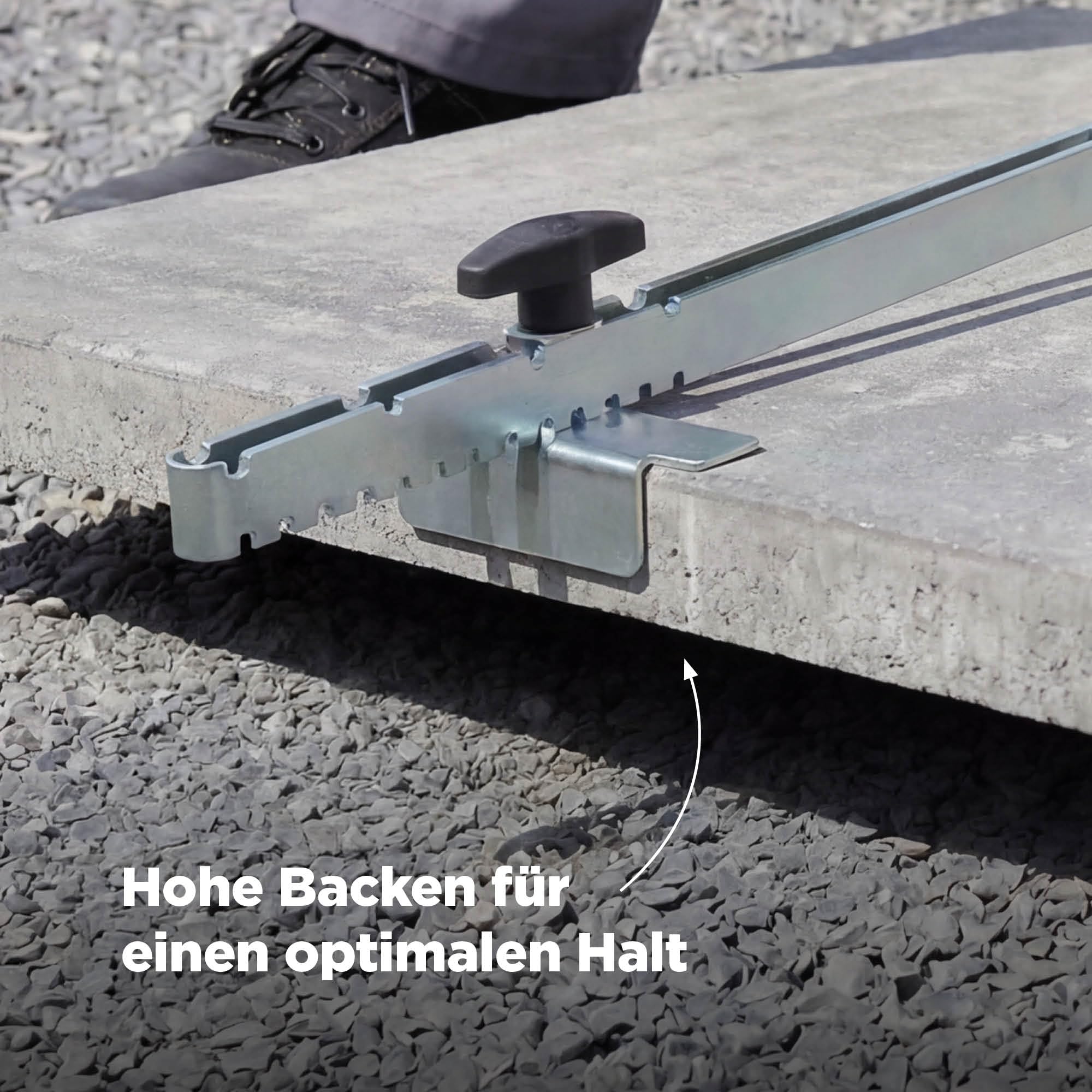 blizz-z Ergo-Plattenheber mit verstellbaren Teleskopgriff (Spannweite: 300 mm - 620 mm) | Tragkraft bis 60 kg | Verlegen von schwerer großformatiger Platten | Made in Germany