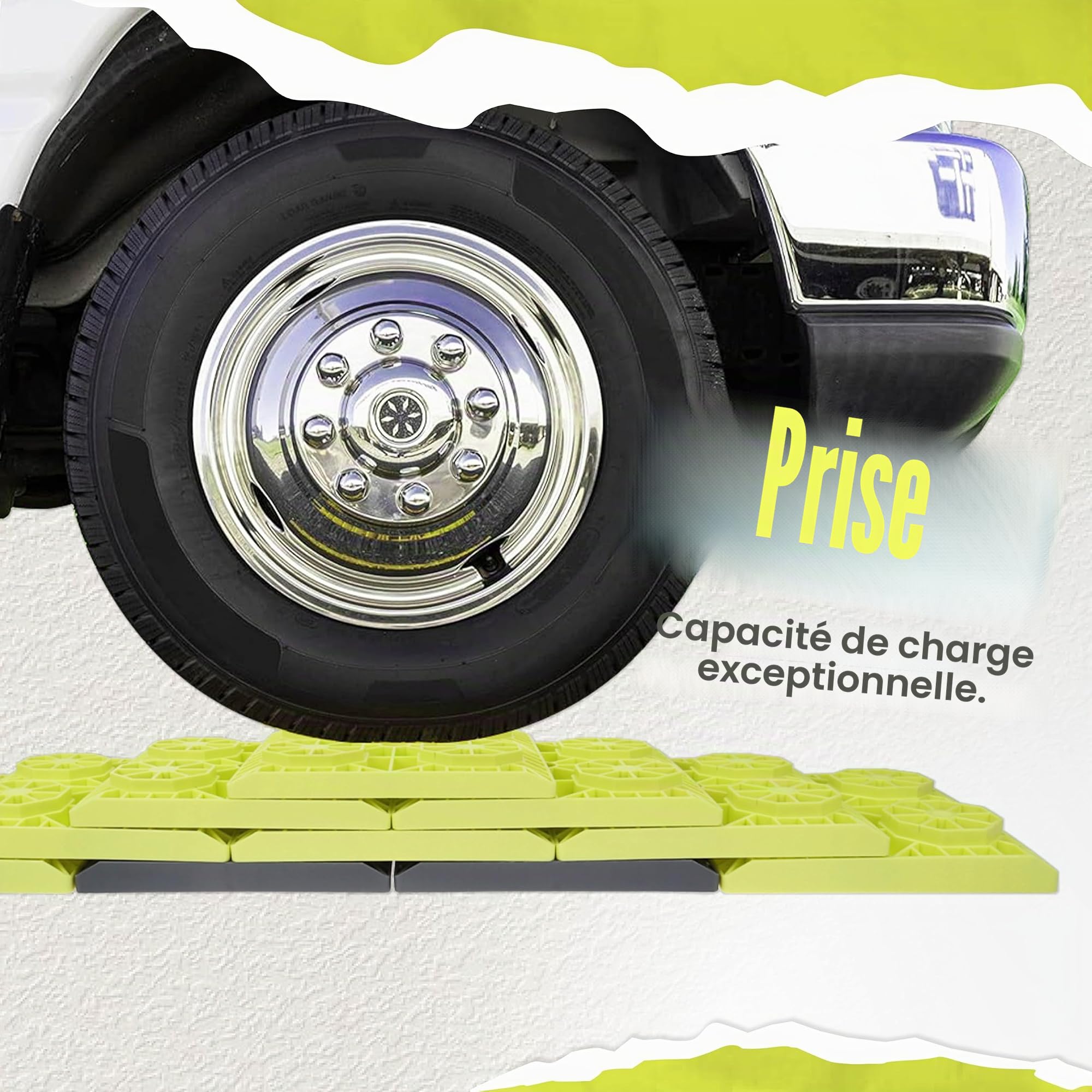 RV Bloc de nivellement Lourd pour Le nivellement de vérins à Roues Simples et Doubles 21.5 * 21.5cm (10 pièces)