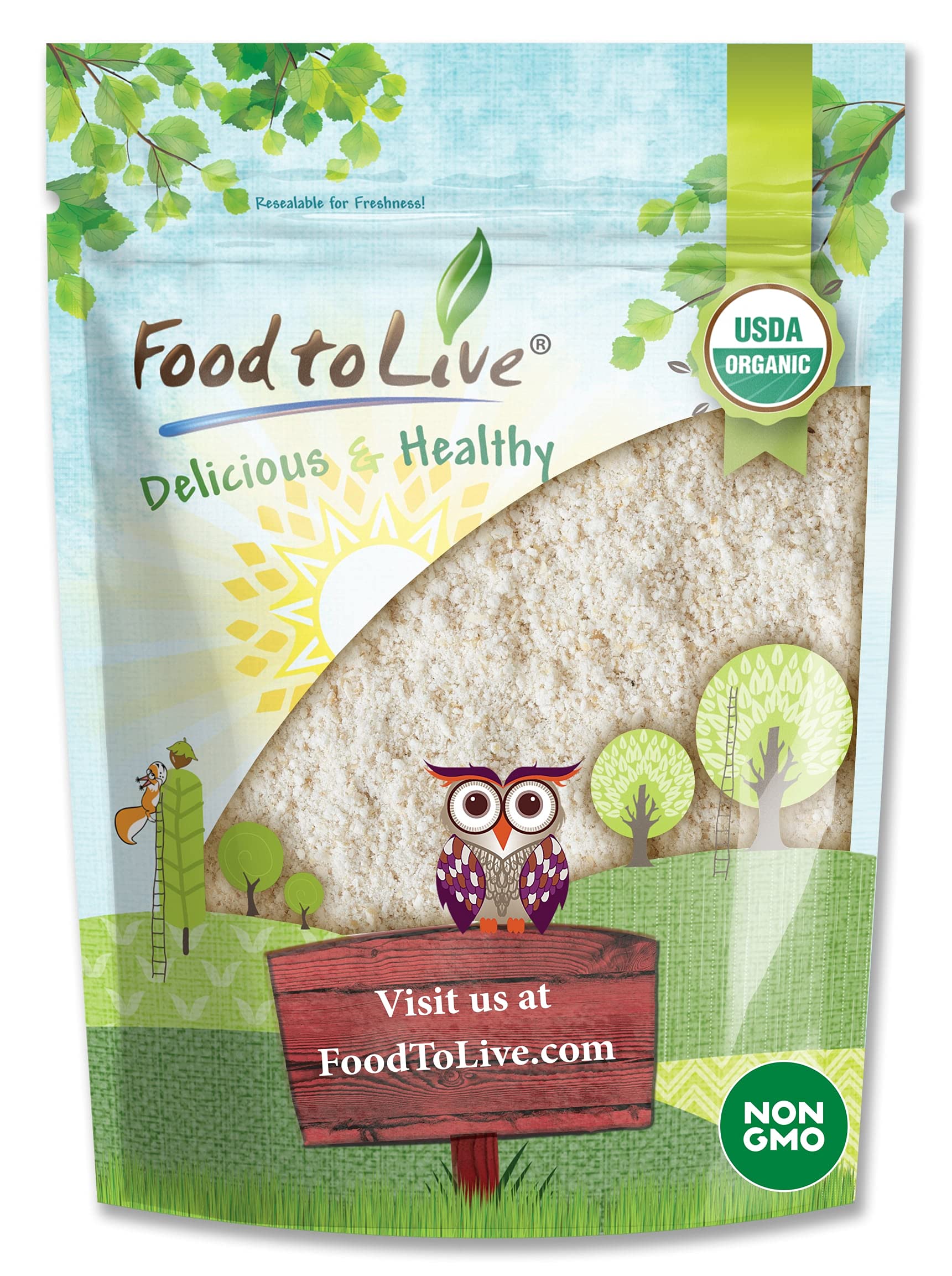 Food to LiveOrganic Whole Wheat Pastry Flour, 12 Ounces - Non-GMO, Finely Ground, Unbleached, Unbromated, Vegan, Kosher, All Natural, No Preservatives, Bulk, Product of the USAUSDA Organic