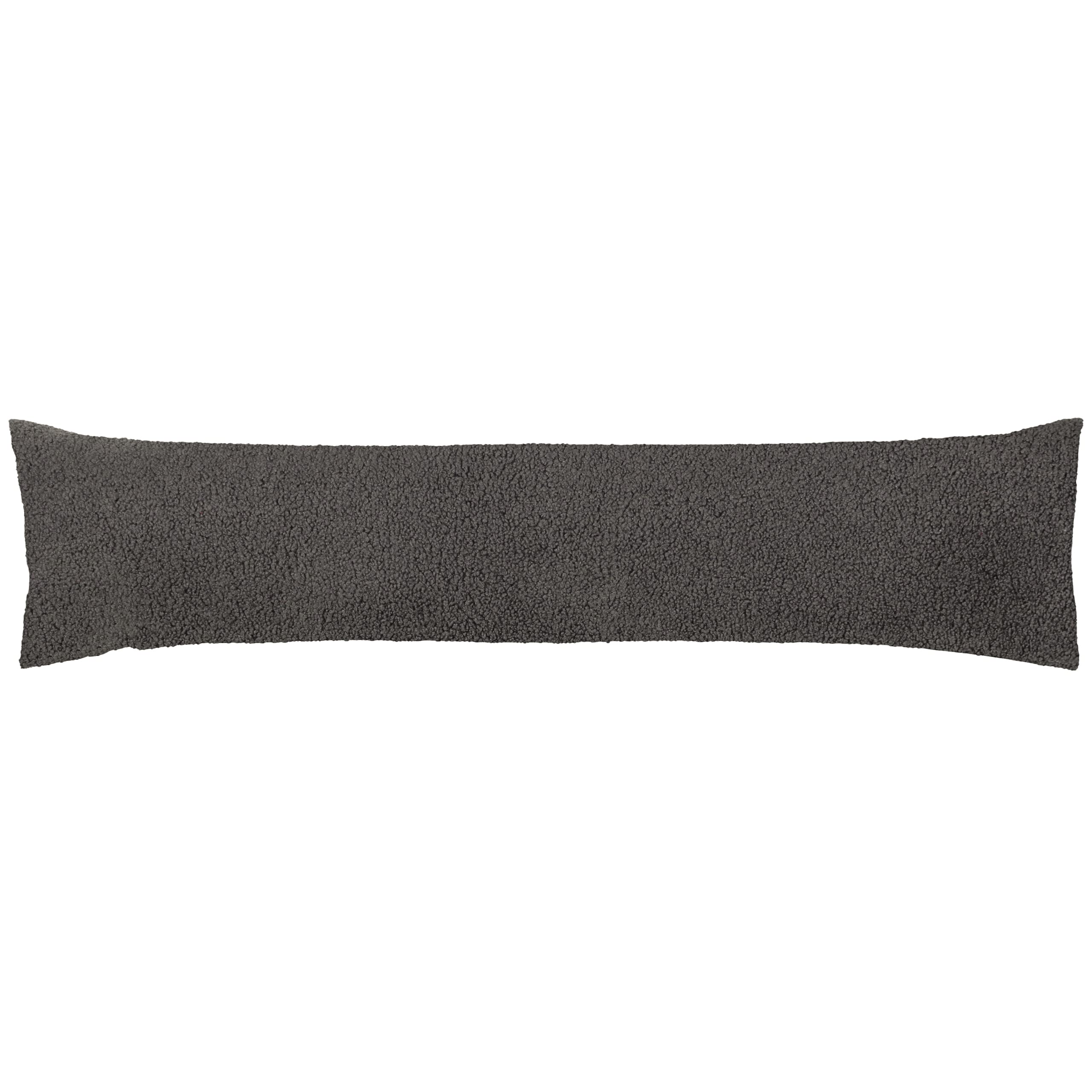 Furn Grey Malham Reversible Boucle Fleece Draught Excluder In
