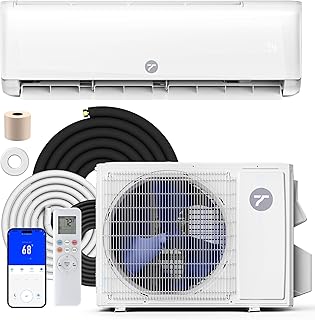 12000 BTU Mini Split Air Conditioner 115V, 22 SEER2 AC & Heat Pump, Quiet Ductless System for Up to 750 Sq.Ft, R32 Refrigerant, WiFi Smart Control, Indoor & Outdoor Units, Installation Kit
