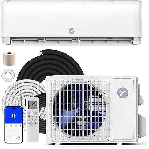 12000 BTU Mini Split Air Conditioner 115V, 22 SEER2 AC & Heat Pump, Quiet Ductless System for Up to 750 Sq.Ft, R32 Refrigerant, WiFi Smart Control, Indoor & Outdoor Units, Installation Kit