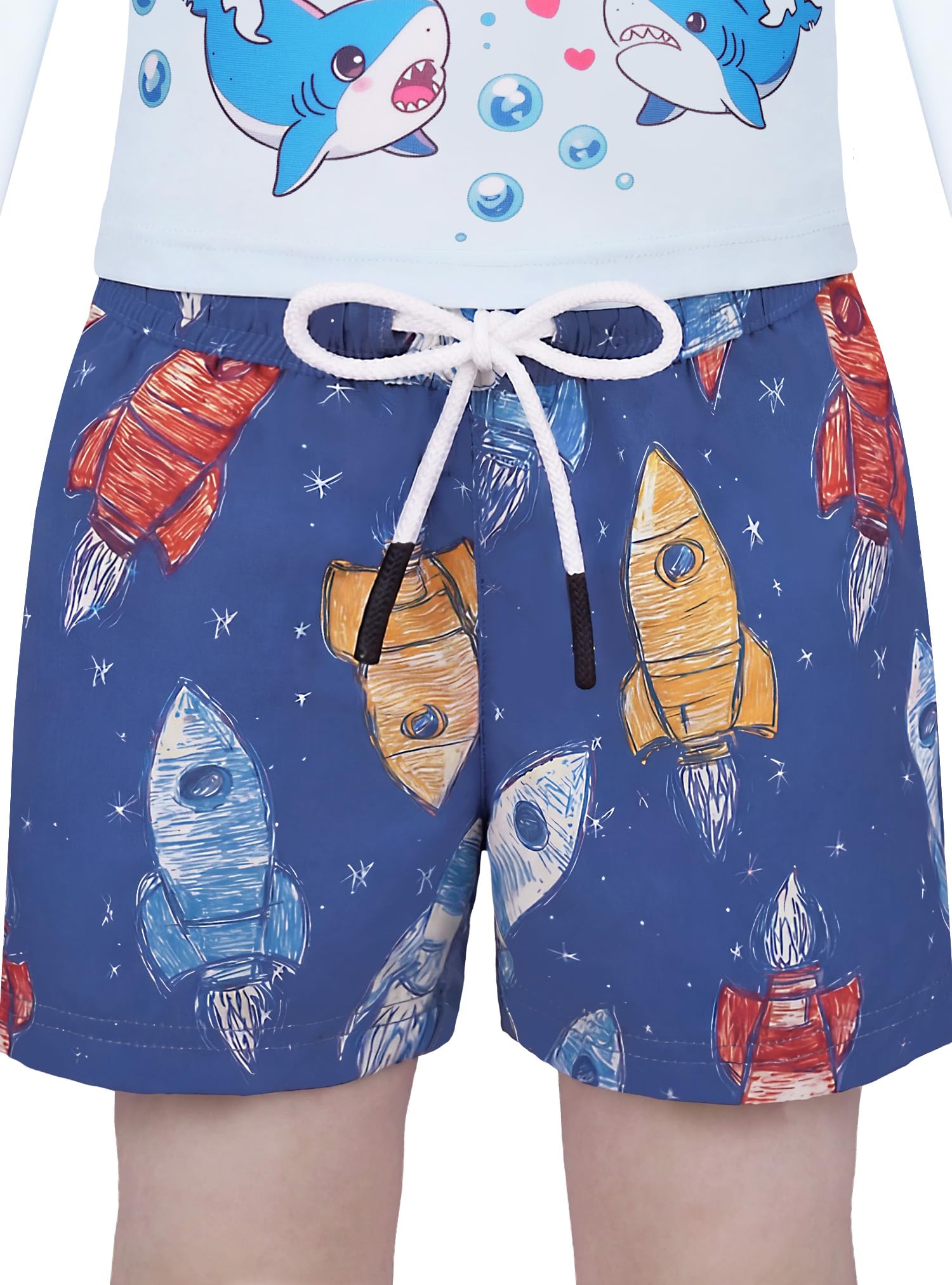 BliBliTaTa Jungen Badeshorts Schnelltrocknend mit Stretch-Kompressionsfutter, Strandshorts für Kleinkinder, Größe 2 Jahre bis 6 7 8 10 12 14 16