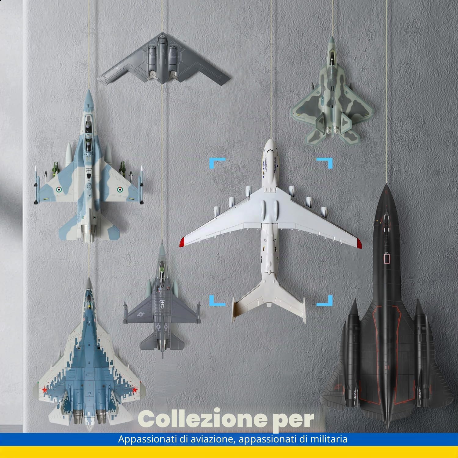 Antonov An-225 Mriya, modello in metallo pressofuso in scala 1/400 (livrea ucraina), grande aereo da trasporto strategico in miniatura per adulti appassionati di aviazione e modellismo