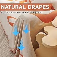 Vista 3 de VClife Funda para Sofá Lavable de Felpa Funda de Sofá Slipcover con Borlas 71''x150''- Funda de Sofá Moderna Minimalista de Jacquard a Rayas Blanco