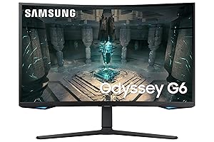Samsung 32" Odyssey QHD G65B Curved Gaming Monitor, 240Hz, 1ms (GTG), HDR 600, Gaming Hub, 1000R, AMD FreeSync Premium Pro, LS32BG652ENXGO
