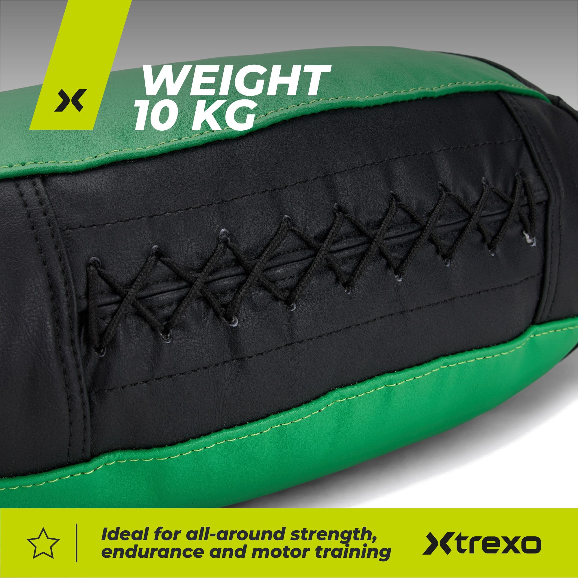 TREXO Bulgarian Exercise Bag 15 kg allenamento di forza fitness resistenza perfetta per casa e palestra borsa da allenamento in ecopelle PU 73 x 40 x 19 cm sacco di sabbia per allenamento fitness