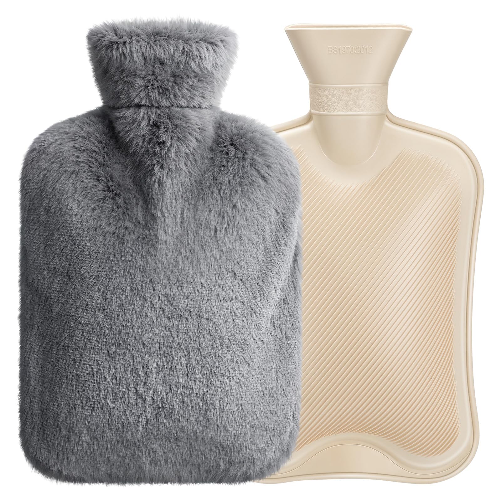 Housse En Fausse Fourrure Douce Pour Bouillotte 2 Litres - Rose Layette - Confort Luxueux