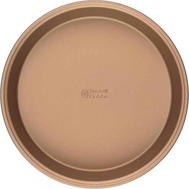 Russell Hobbs RH02146GEU7 Non-Stick Cake Tin, Round Baking Tray for Cakes, Pie/Tart Dish, Carbon Steel Oven Pan, Easy Clean, Strong, Durable, Oven Safe to 220 Degrees, Opulence Collection, Gold, 24 cm