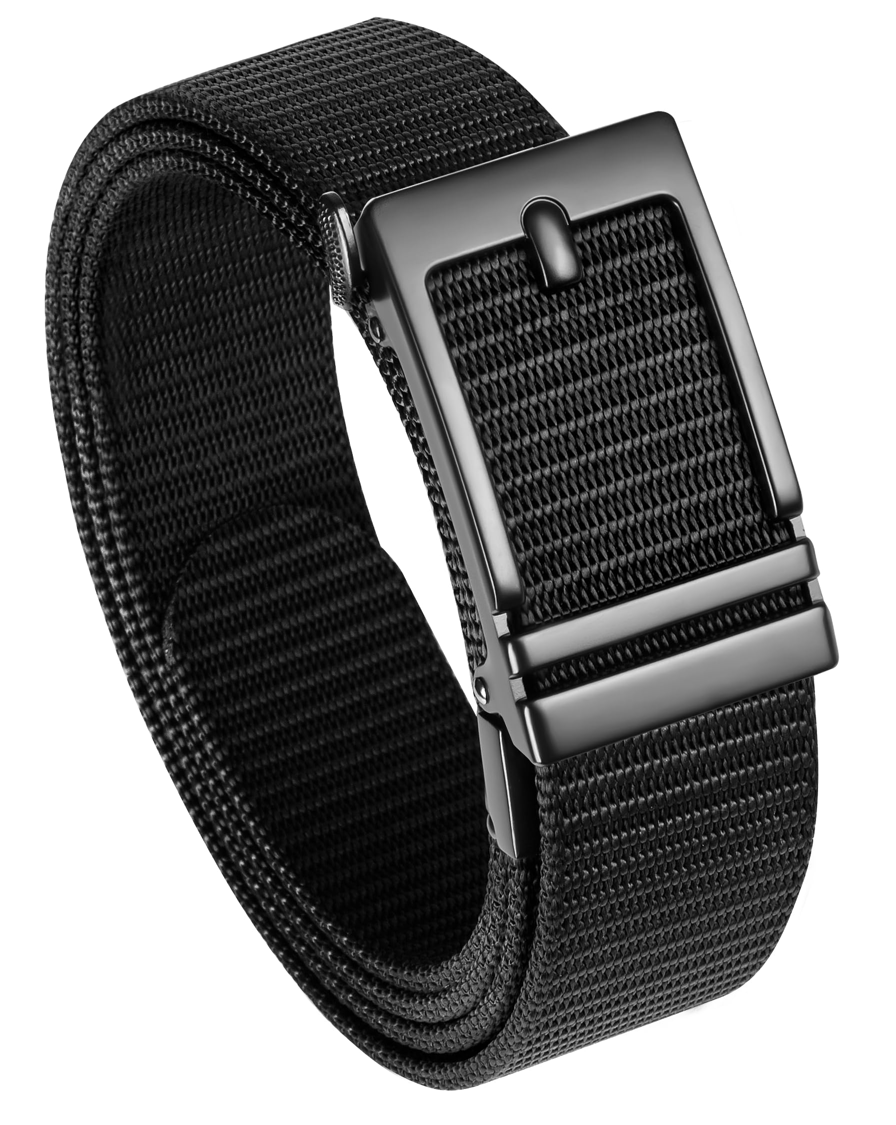 Zitahli Golf Belt, Mens Belt for Jeans, Ratchet Belts for men 1 3/8" Duty Belt Nylon Web Belt with Automatic Buckle