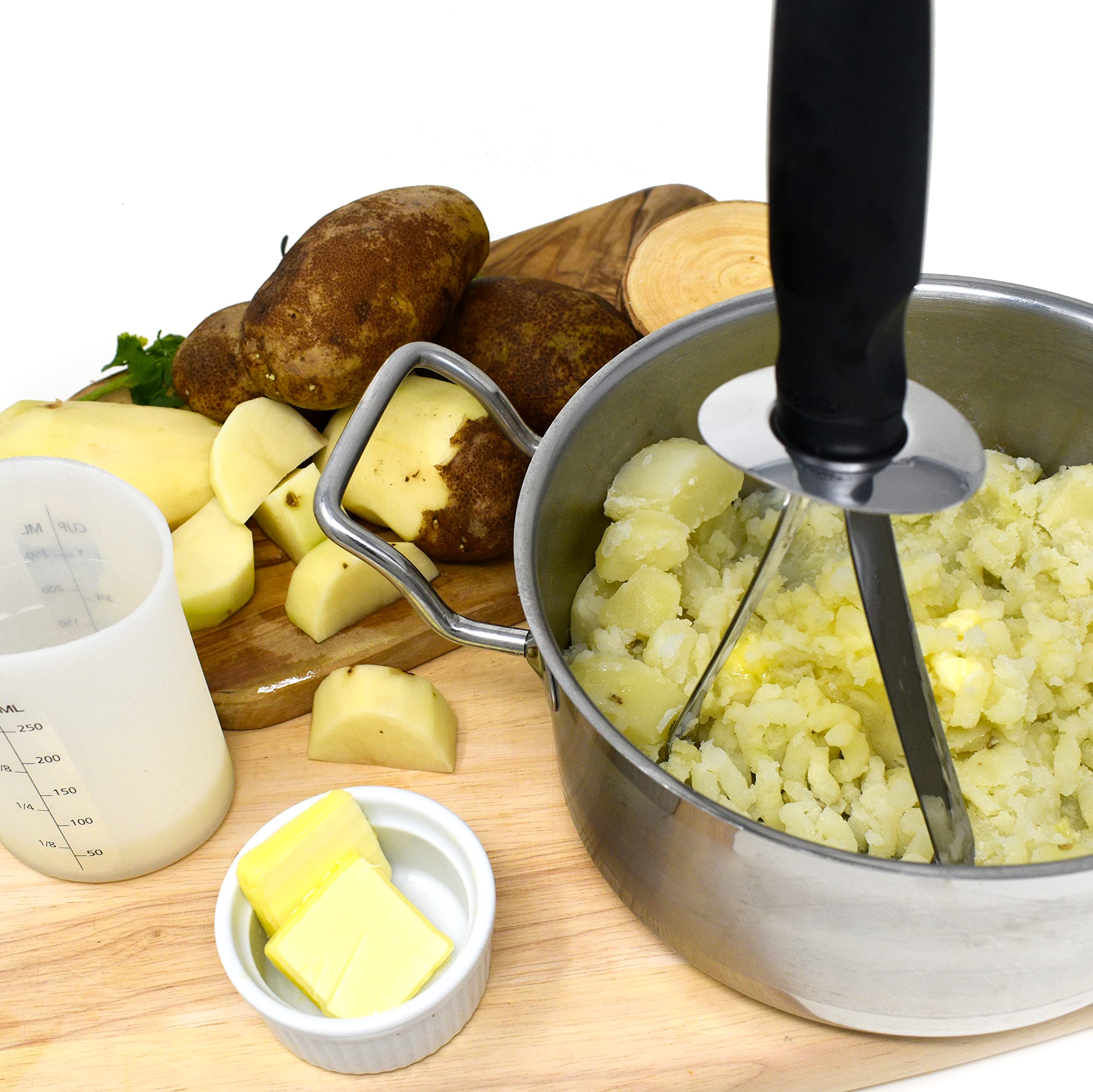 Norpro Grip-Ez Stainless Steel Hand Potato Masher New Vegetable Smasher 10.75" L