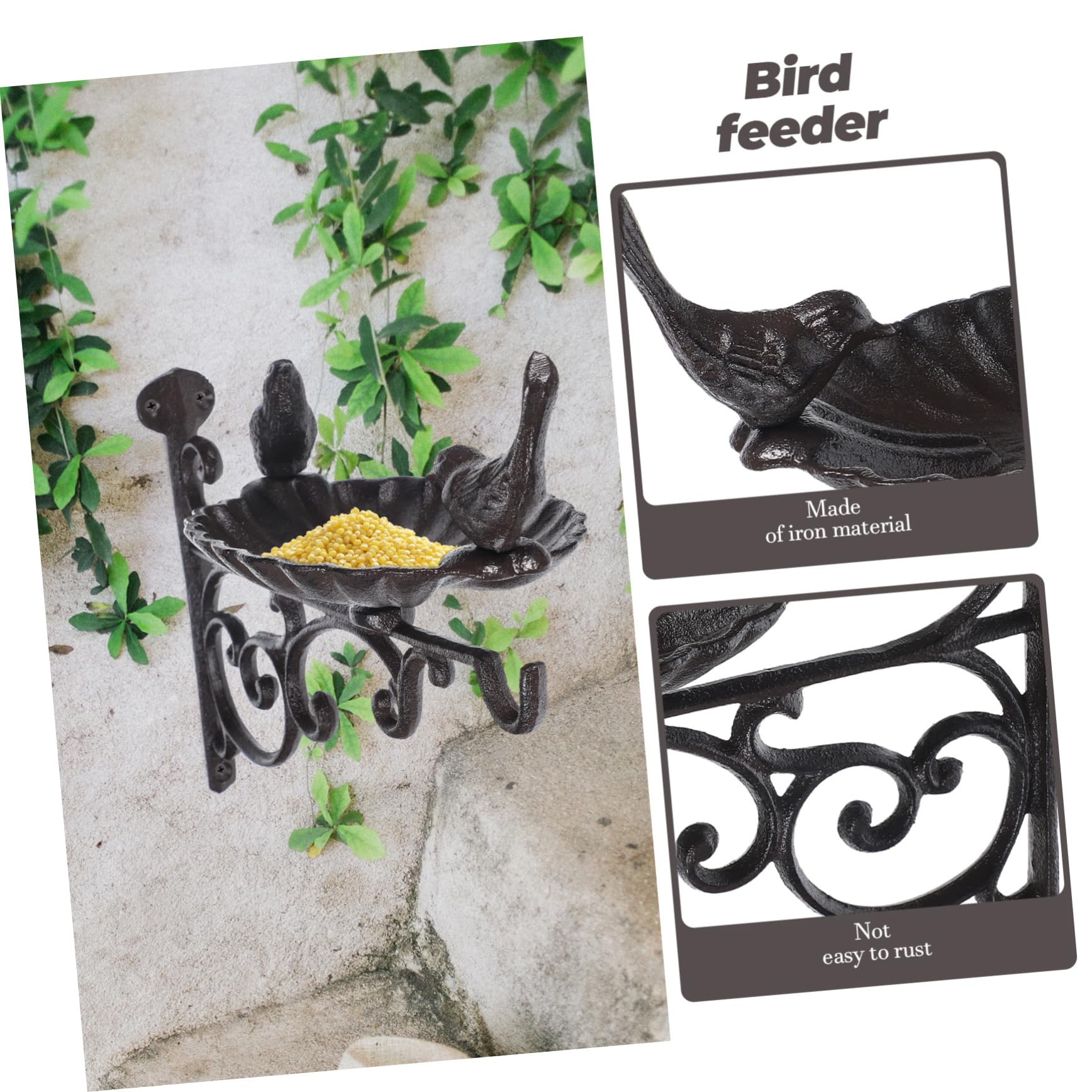 Toyvian Oiseaux Forgé Support Suspendu pour Jardin Accessoire Décoratif Pratique