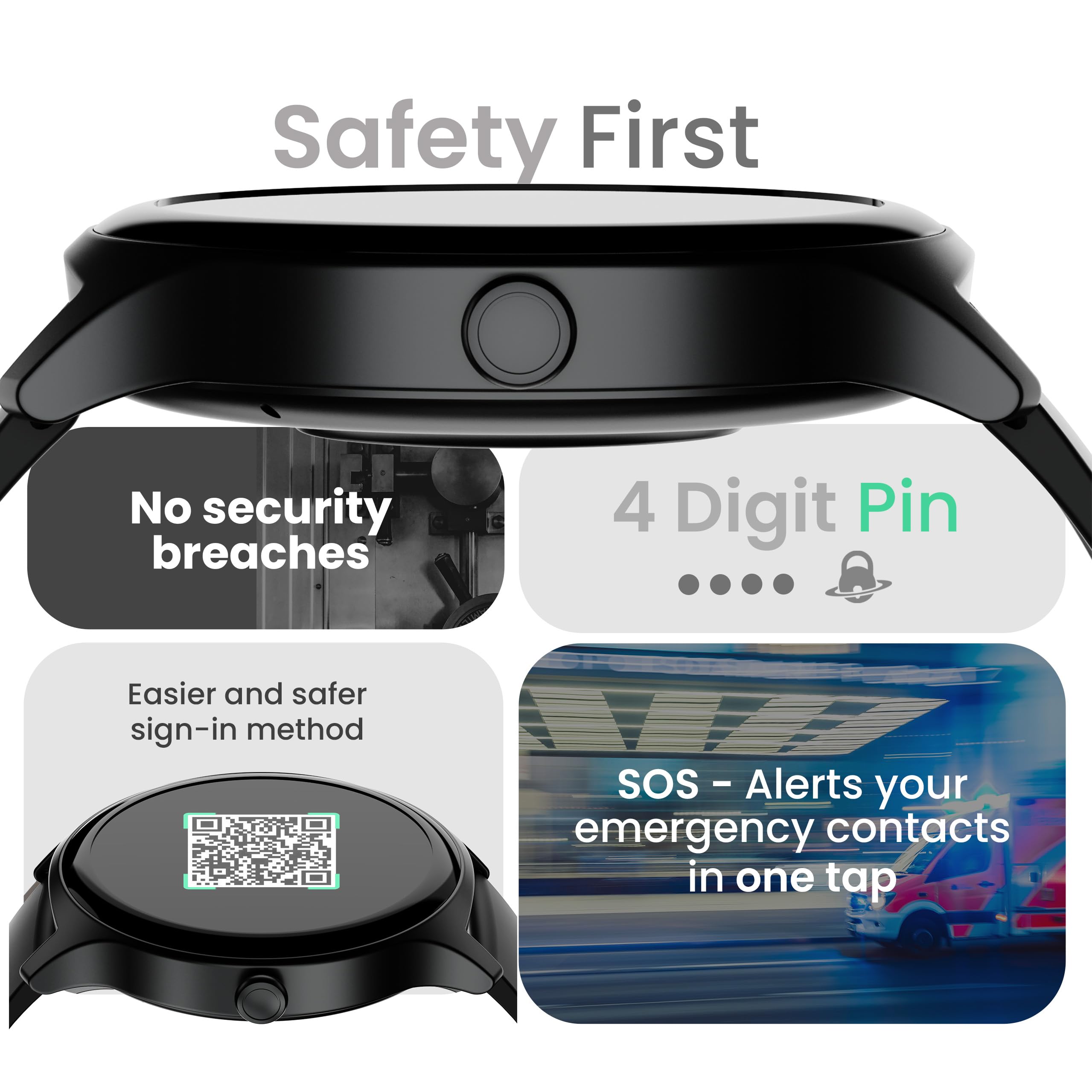 Boult Rover Pro Smart Watch 3.0 cm AMOLED, połączenia Bluetooth, IP68, ramka ze stopu cynku, jasność 1000 nitów, asystent głosowy AI, monitorowanie SpO2, smartwatch z trybem sportowym 120+ (Ash Black)