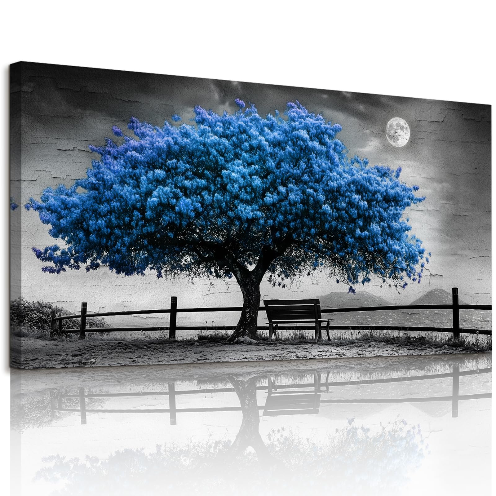 JHHUAMO Cuadros Decorativos Arbol de la Vida Dormitorio Salon 59x119 cm | Motivo Árboles Exquisito, Impresión Hd, Artesanía Exquisita, Instalación Sencilla, Uso Polivalente