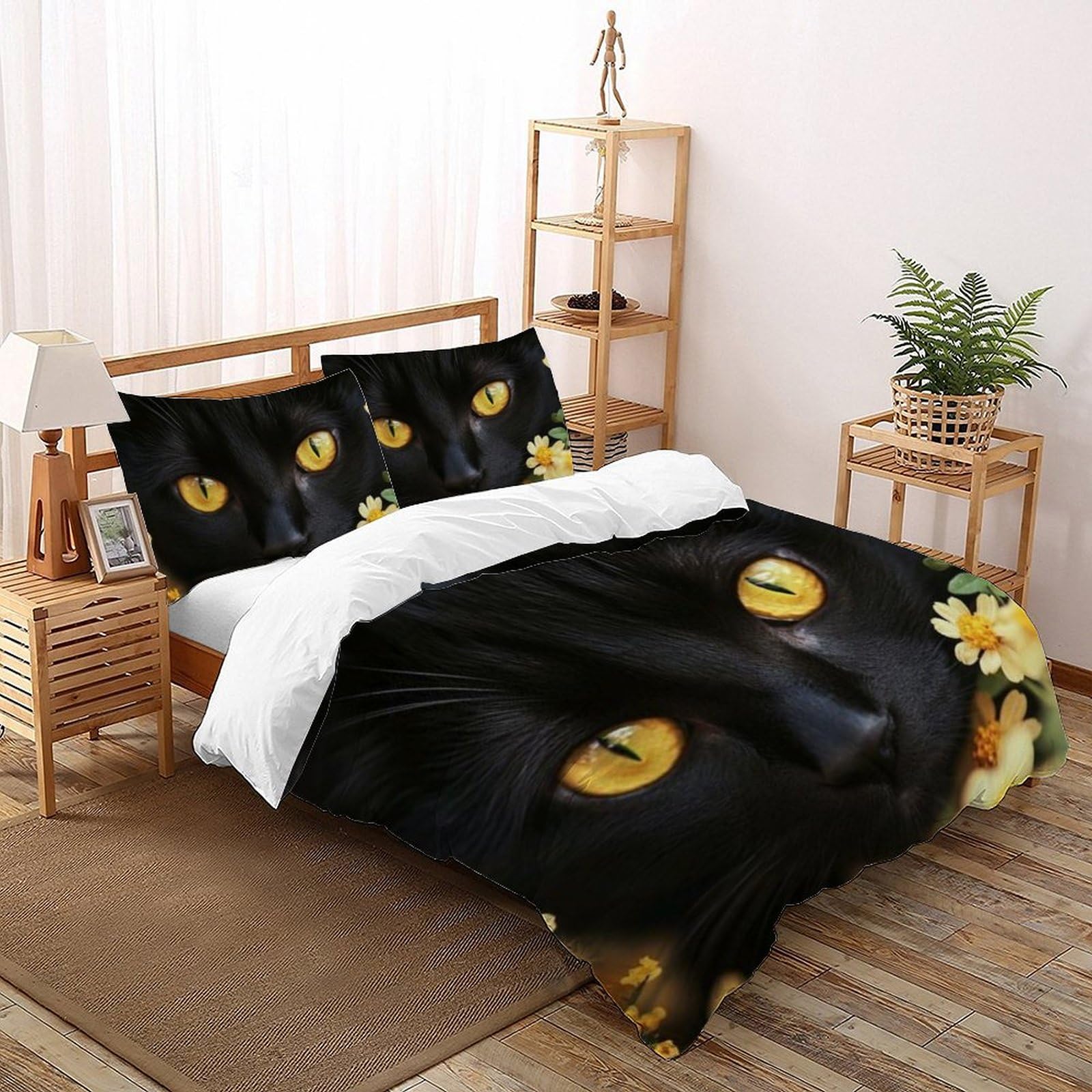 Housse de couette animaux imprimé 3D pour chambre de fille et lit King 220x240