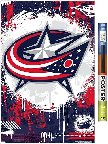 Trends International NHL Columbus Blue Jackets - Póster de pared con logotipo Maximalist 23
