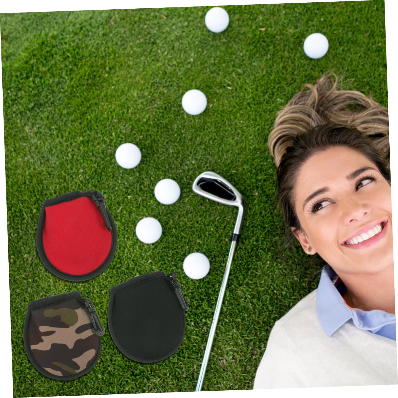 ibasenice Beutelreinigerball Waschmaschine Golf Klein Tasche Schlüssel Sauber Mini Tragbar Beutelreinigungsball Reinigerbeutel Für Draußen Ballschutz Neopren