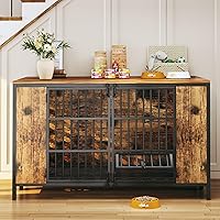 Vista 7 de Perrera para perros grandes con gancho, jaula resistente para perros extra grandes, a prueba de fugas y masticaciones, jaula para perros con alta