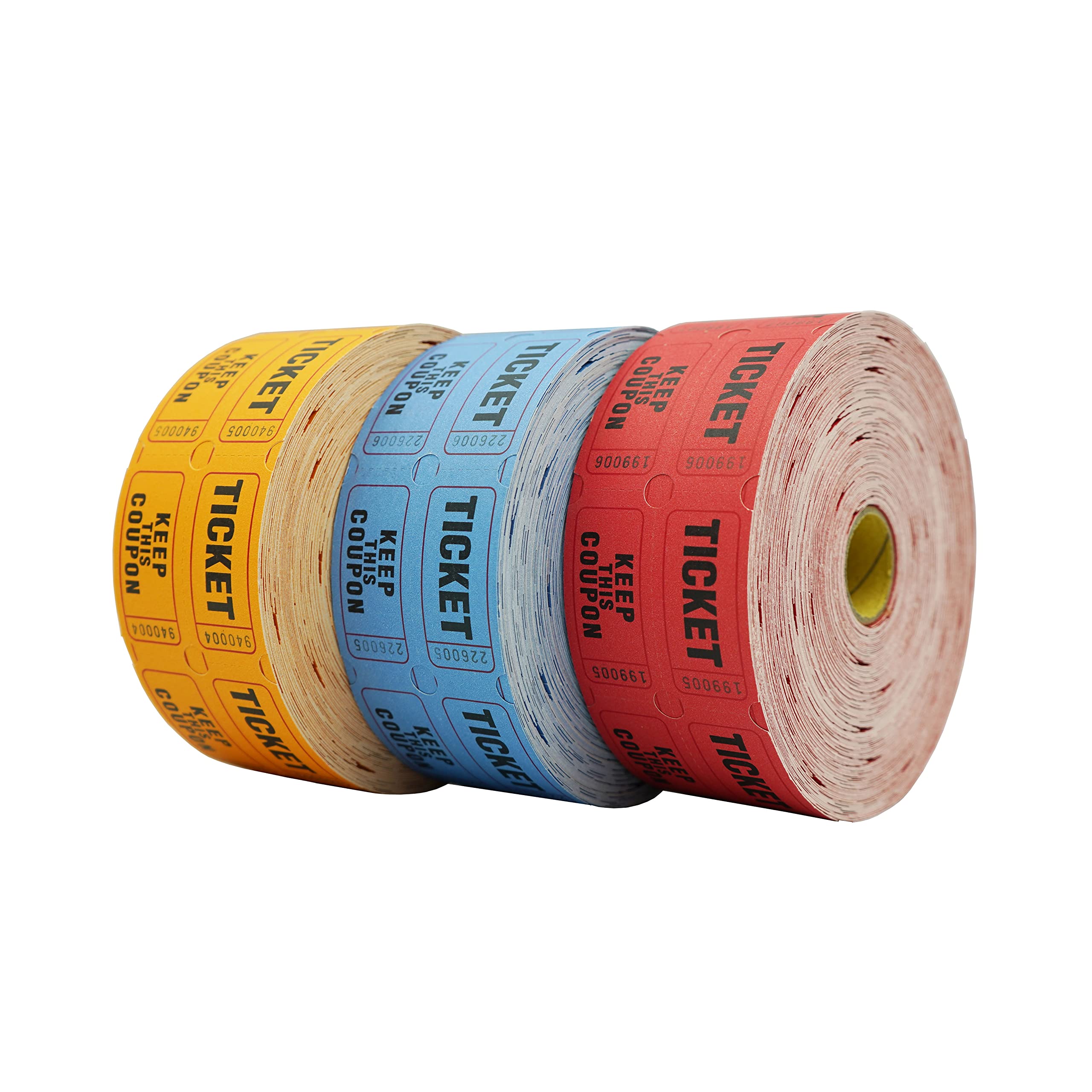 Amazon.com: DNB 3000 Pairs Raffle Tickets - 3 Color Set of 1000 2