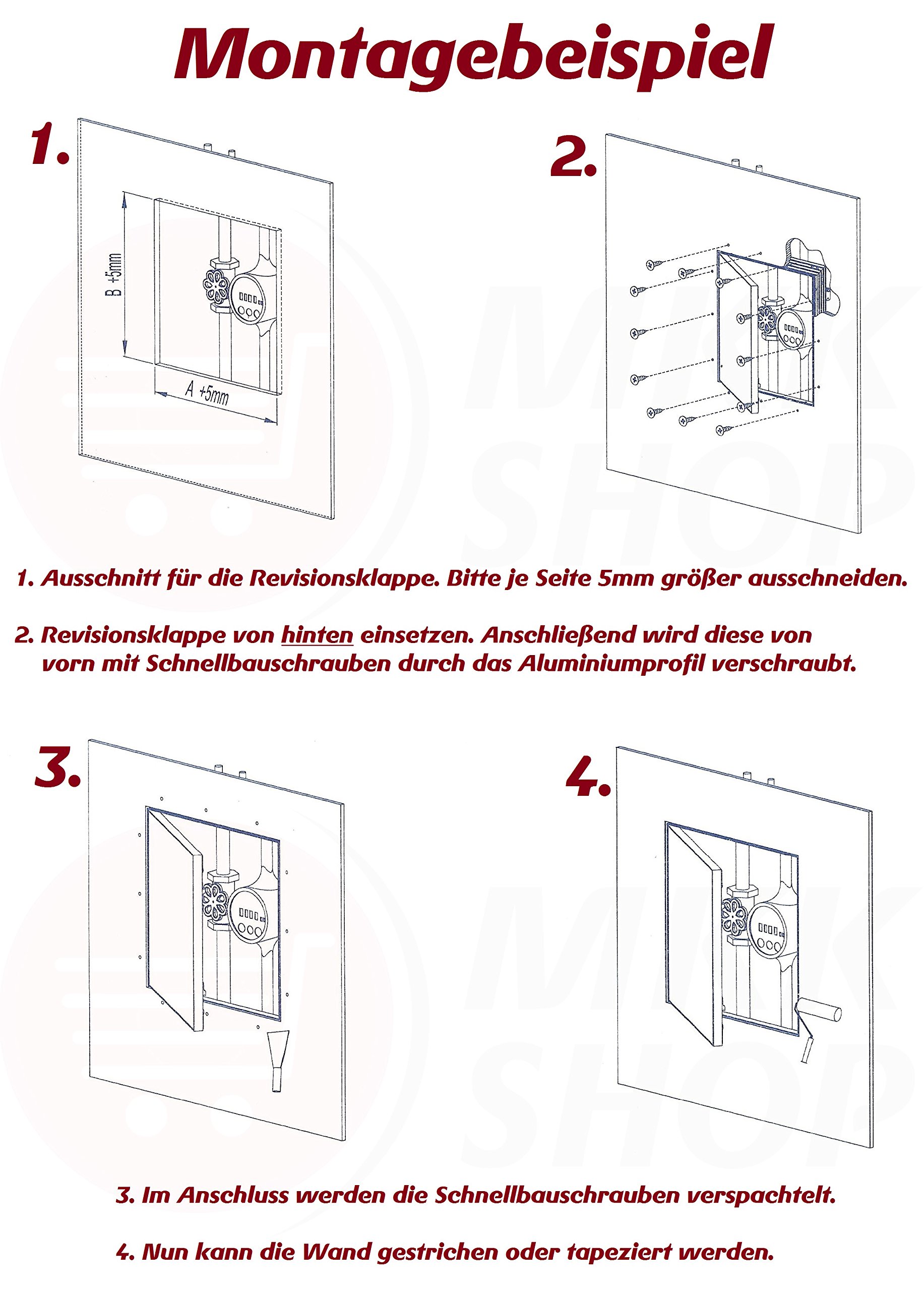 Usa De Inspectie Sistem De Ventilatie, Otel Inoxidabil, 40 X 60 Cm Argintiu B 67649