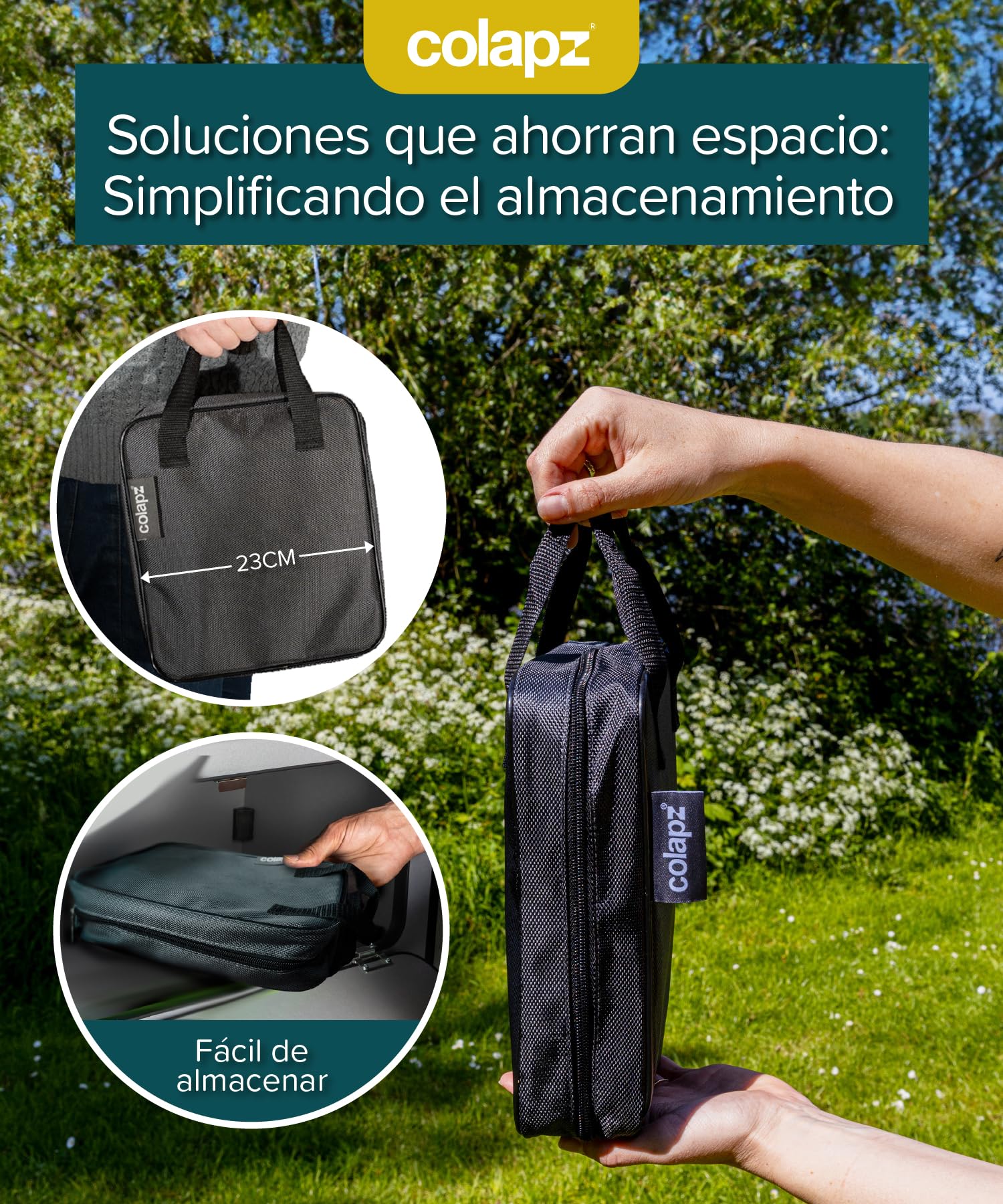 Colapz Ducha de Camping USB Recargable - Manguera 2 m - Bolsa Incluida