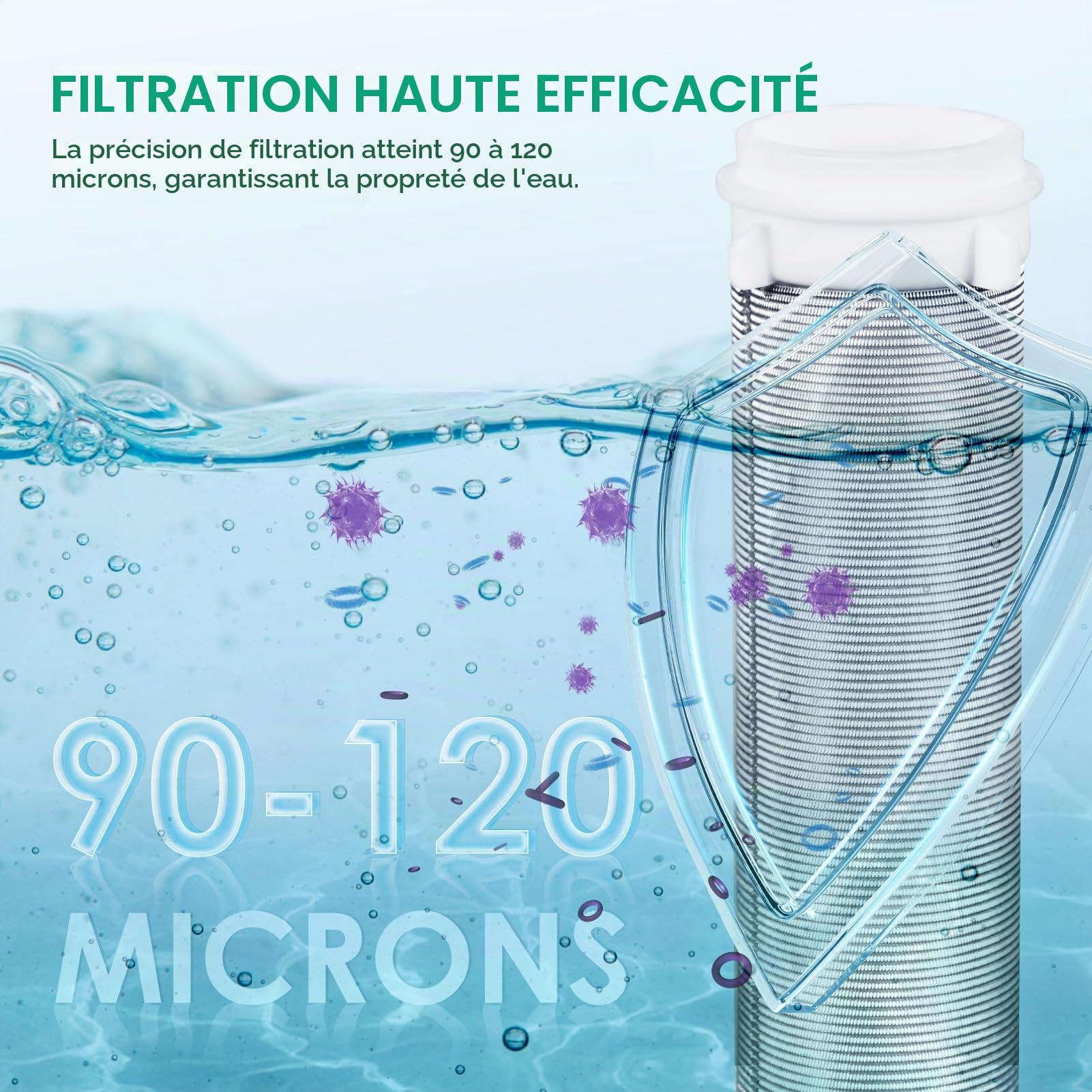 Réducteur de pression d'eau 3/4", avec Manomètre et Filtre à Tamis, pour D'irrigation de Jardin, au Chauffage au Gaz, au Robinet