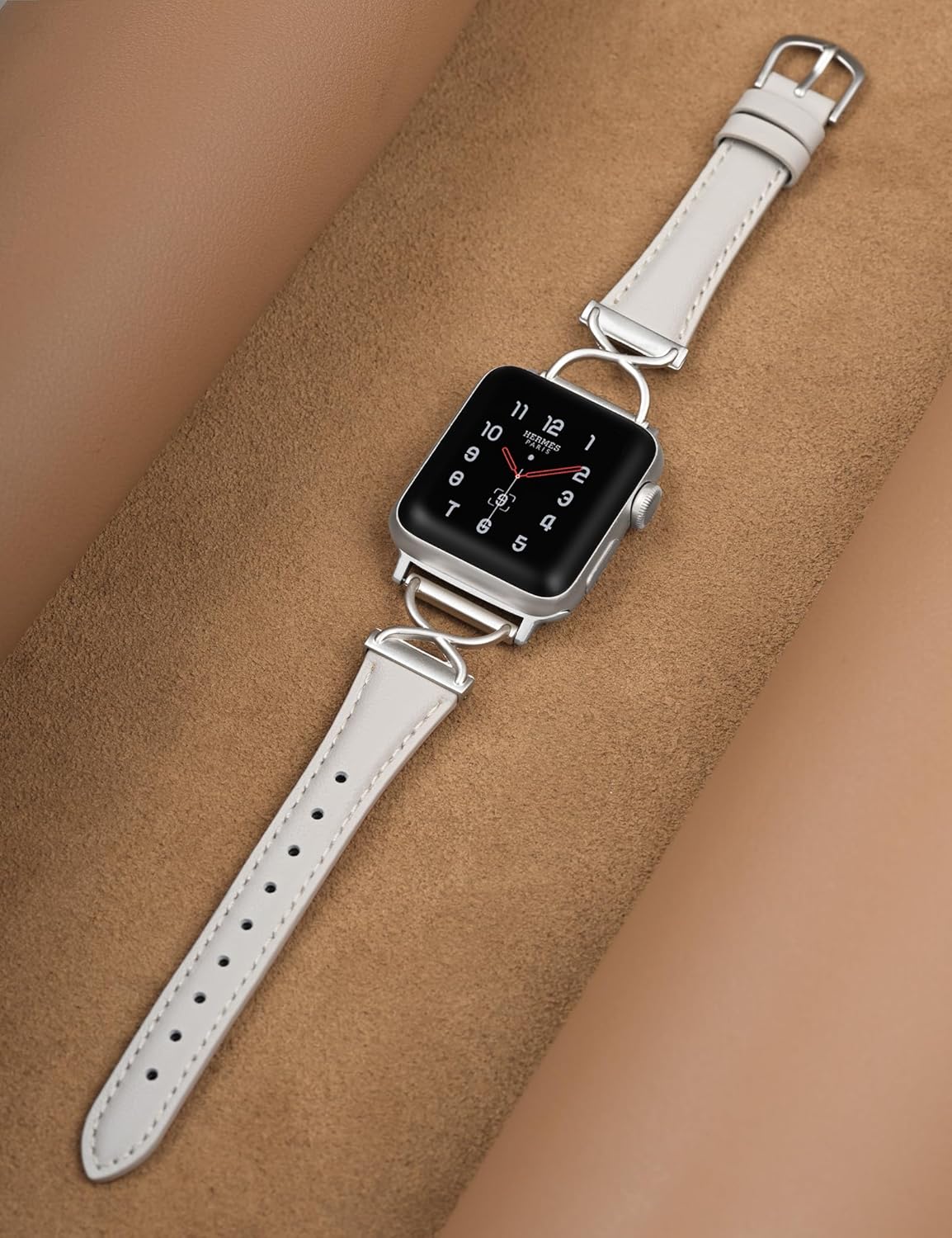 Wearlizer Slim Leather Band Compatible with Apple Watch Bands 40/38/41/44/42/45/46/49mm Women, Dressy Fancy Designer Thin Leather Strap for iWatch Series 11 10 9 8 7 6 5 4 3 SE/Ultra 3 2 1 - Image 4