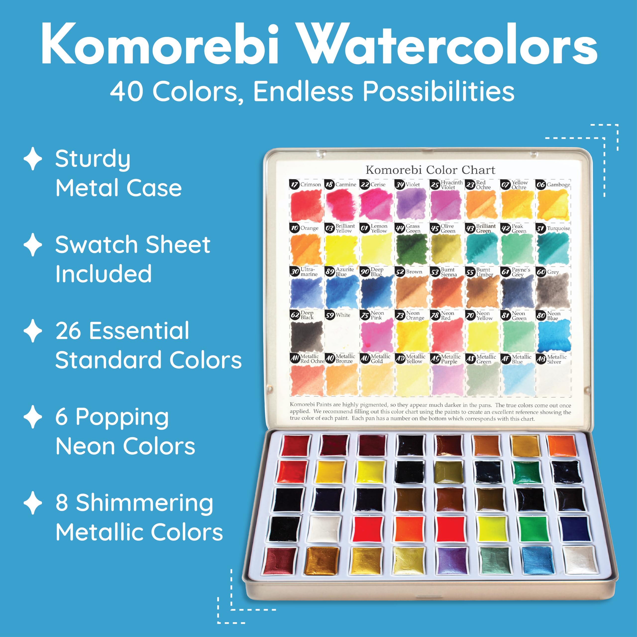 Amazon.com: Mozart Japanese Watercolor Paint Set - Komorebi Art