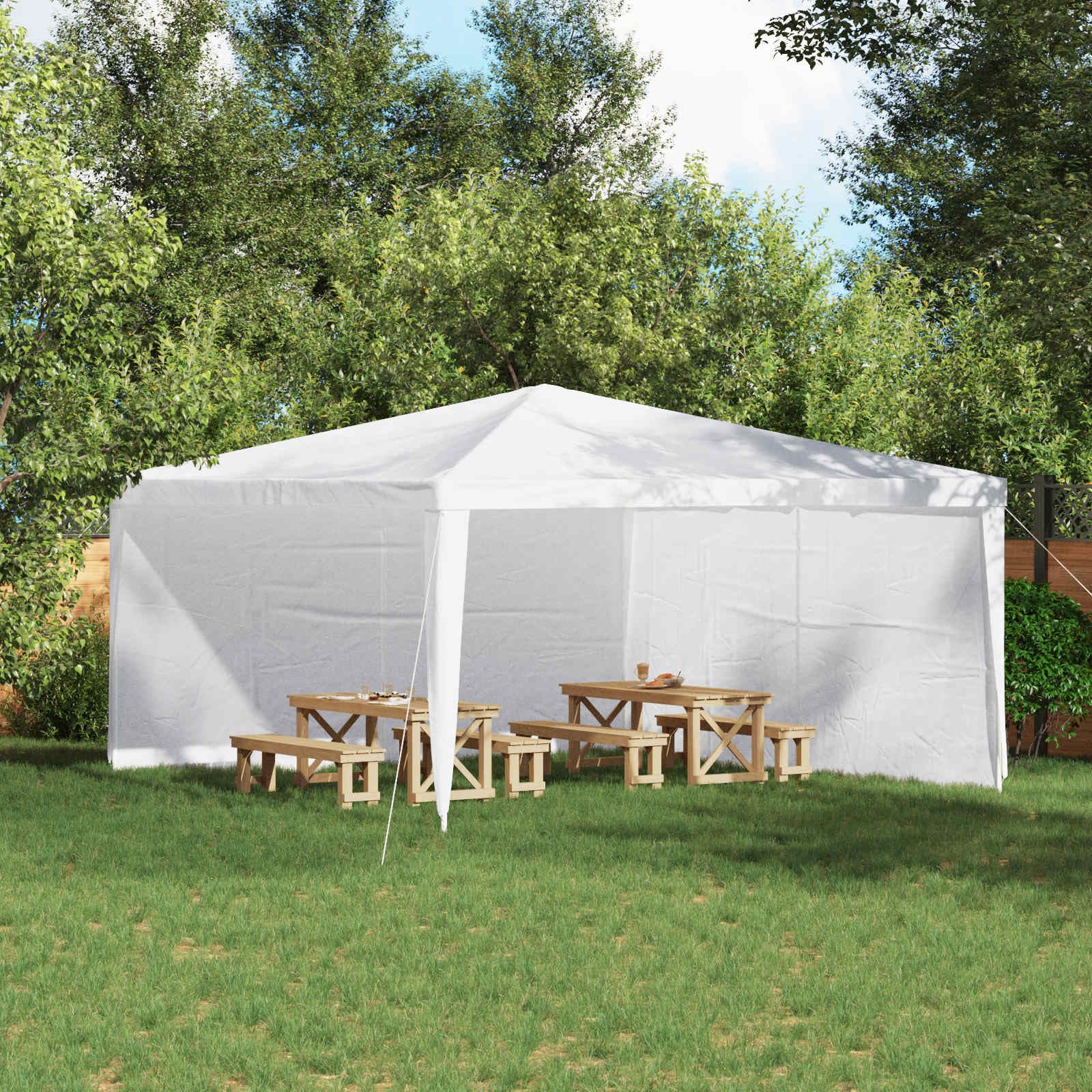 Panneaux latéraux de fête 4x2m lot de 2 blancs en PE imperméable