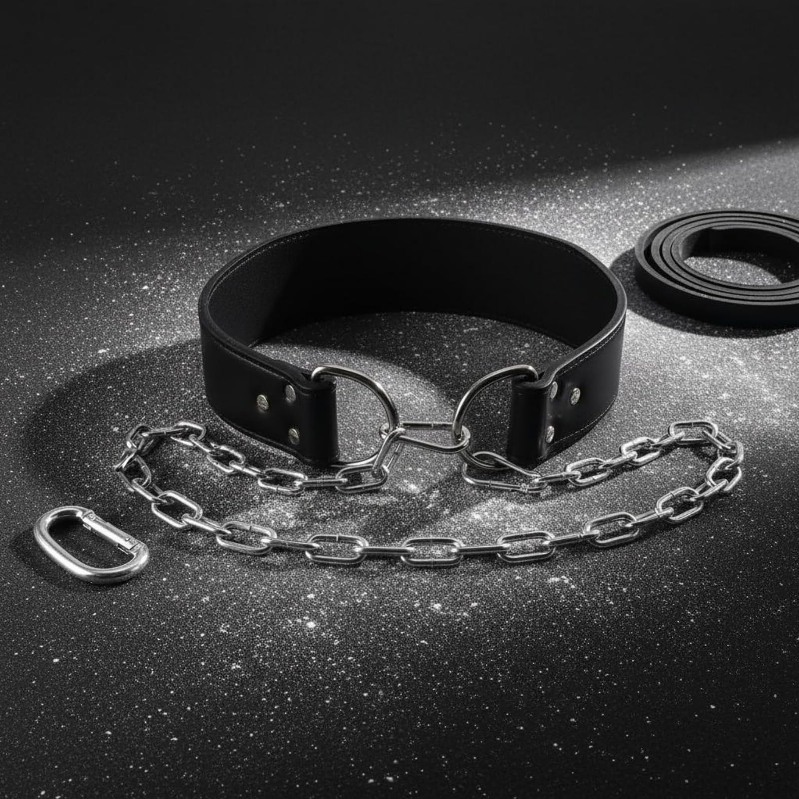 Cintura Sollevamento Pesi Cintura Palestra Cintura Allenamento Cintura in Pelle a Larghezza Ampia con Fori E Chiusure Metalliche Catena 90 Cm per