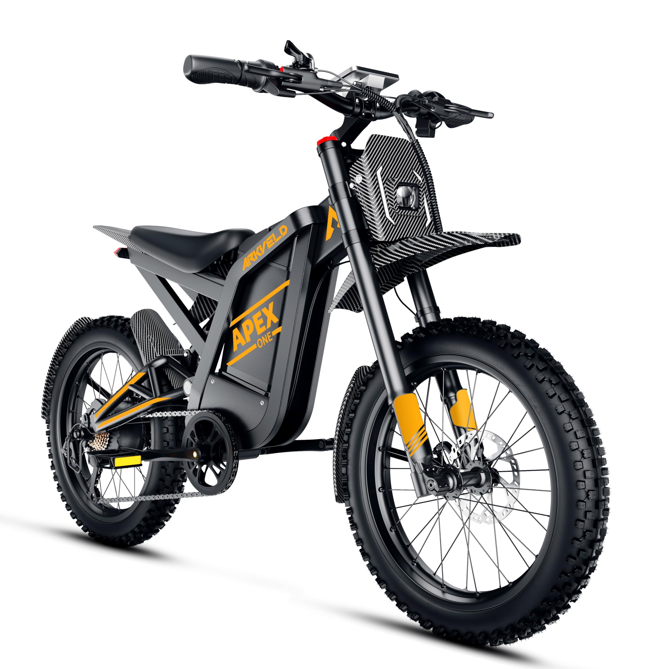 Electric-Dirt-Bike for Adults with Peak-3000W Brushless Motor and 48V 32AH Battery Max 40MPH and 80Miles, Adult Electric-Mountain-E-Bike Motorcycle with Fat Tire for Snow, Sand and Commuting