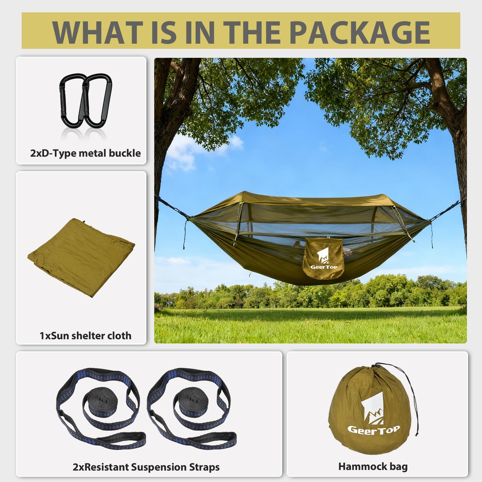 Hamacs 280 Camping Hamac Hamac Avec Moustiquaire Portable