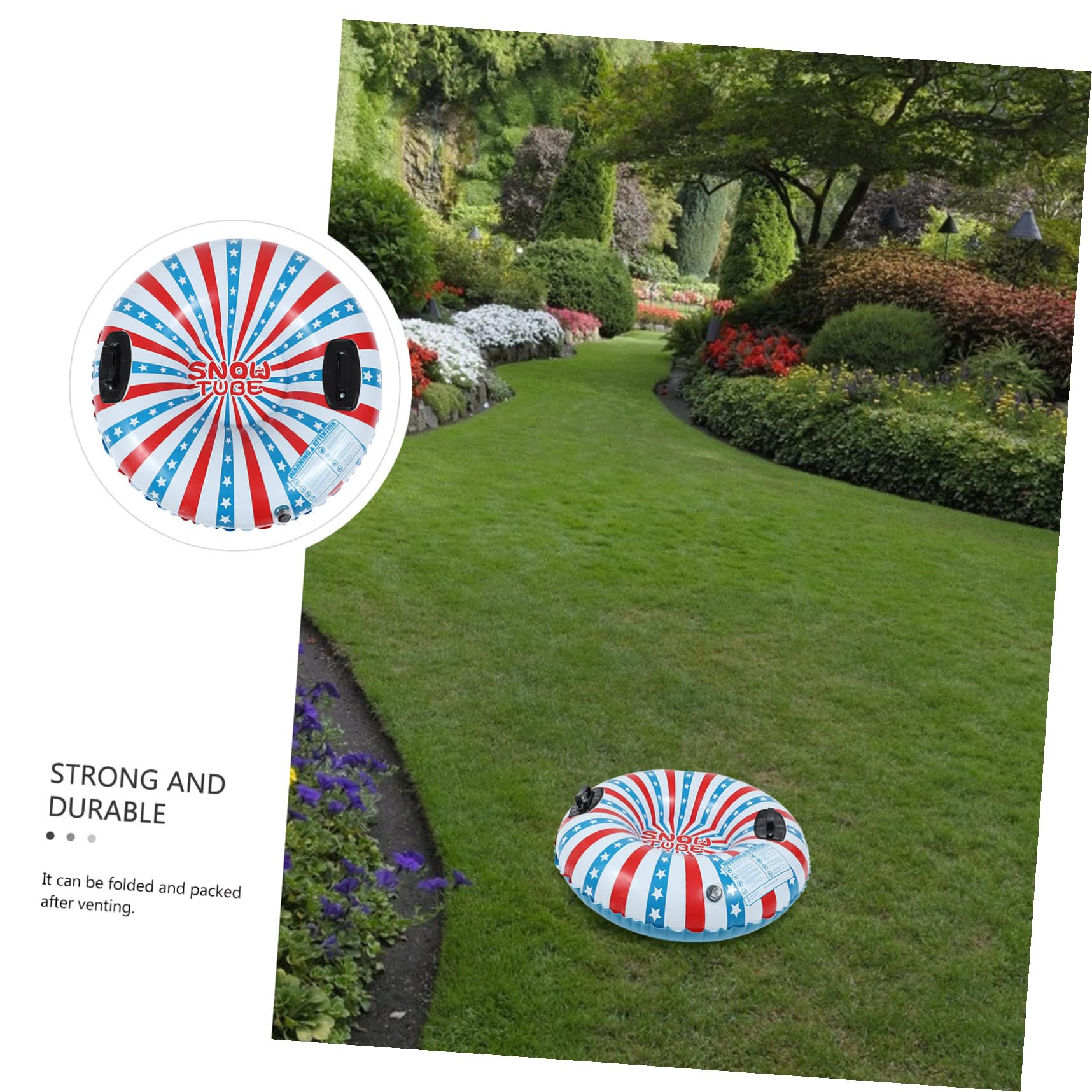 Anello da Neve Gonfiabile Blu in Pvc, Gioco Invernale Outdoor | 1 Pezzo, Facile da Trasportare, Buona Resistenza allo Strappo, Adatto per Scivolare su Neve