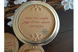 Mason Jar Christmas Holiday Storage Labels