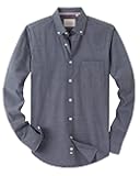 Mens Solid Oxford Shirt Long Sleeve Dress Shirt Work Casual Button Down Shirts with Pocket