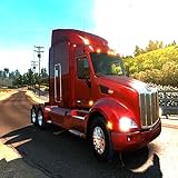 Detailed truck driving simulator experience with immersive environments.