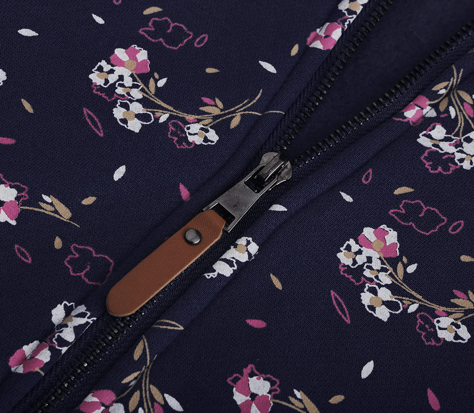 TrendiMax Sweat à Capuche Femme Pull à Capuche avec Fermeture Éclair Hoodie Imprimé pour Femmes