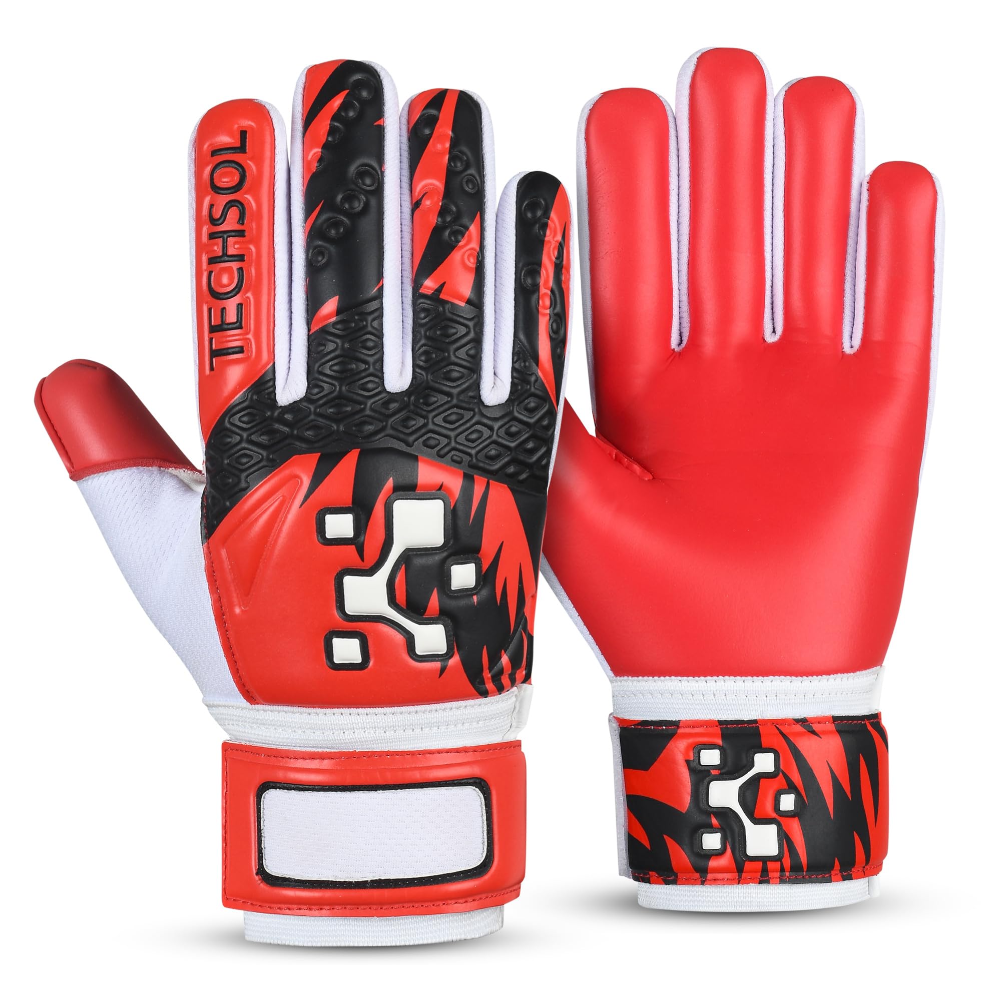 Goalkeeper Goalie Gloves For Boys, Kids Children Youth Football Soccer Gloves Super Grip Latex Palms Goalkeeping Gloves (Fluorescent Yellow, Size 6 suitable for 13 to 15 years old)