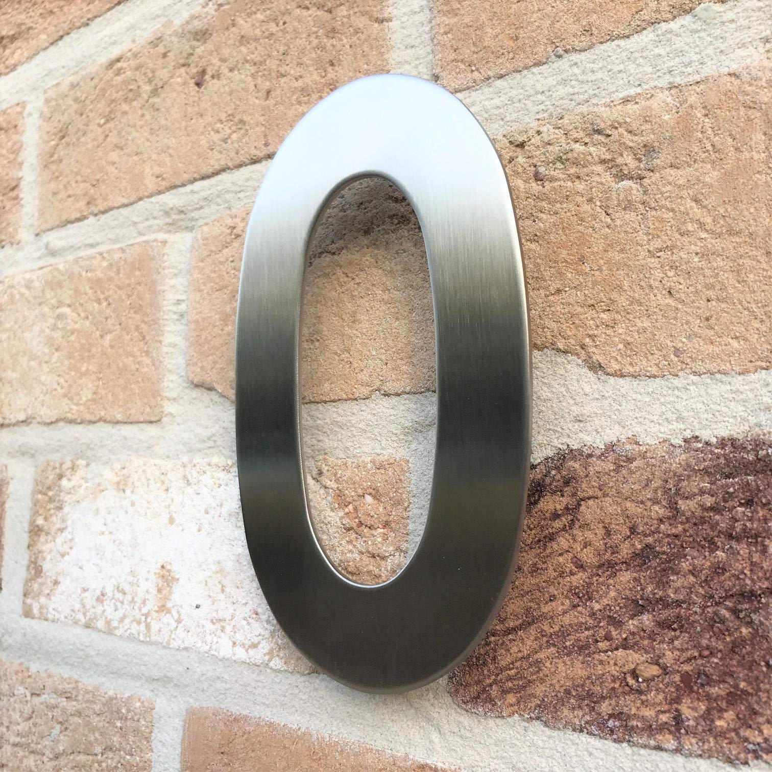 imaggge.com House Number, Heigth 5.9 Inch/15 cm, Brushed Stainless Steel, Quality Stainless Steel 304 - Image 3