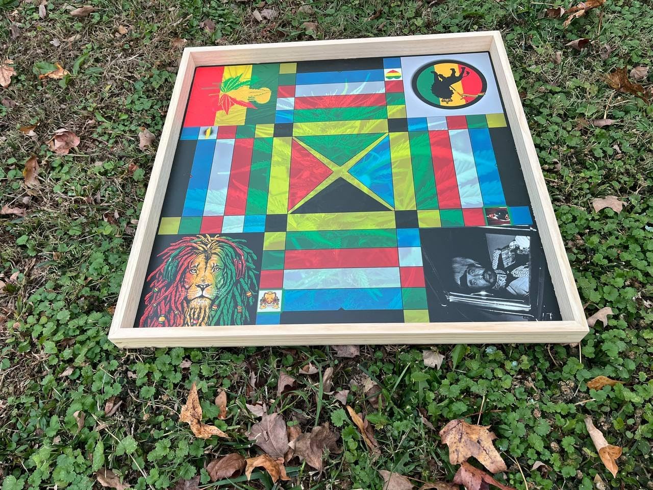 Jamaican Ludo Rasta Edition v2.0 | 24in x 24in Board Game | Family Game Night Activity | Fun Easy Multi-Player Entertainment | Indoor Outdoor Birthday BBQ Barmitzvah Gathering (Ludi/Ludy/Loodi)