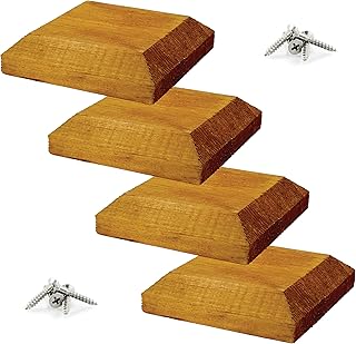 IRONTITE® 4 Pack Wooden Fence Post Caps 3x3, Newel Post Cap Fence Toppers to Suit 75mm (3\") Square Fence Newel Posts. Protect Your Posts with This Wood Fence Post Protector (Brown)