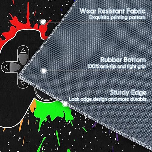 Miniatura 7 de Alfombra de Silla de Juego para Alfombra de Madera Dura y Baldosas, 36"x48" Alfombra de Juego para Sala de Juegos, Alfombra Antideslizante para