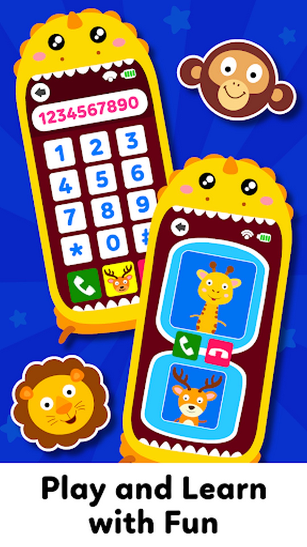 Baby Phone Games for Toddler 1, 2, 3, 4, 5 Year Olds Kids Learning