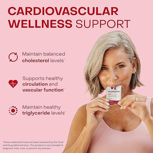 Miniatura 2 de Healthycell Heart & Vascular Health Suplemento líquido diario Apoyo cardiovascular con polvo de raíz de remolacha, resveratrol, CoQ10, Omega-3 y