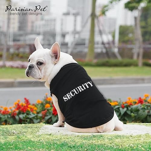 Miniatura 6 de Parisian Pet - Camiseta bordada para perros y gatos, con texto en inglés Security, 2XS