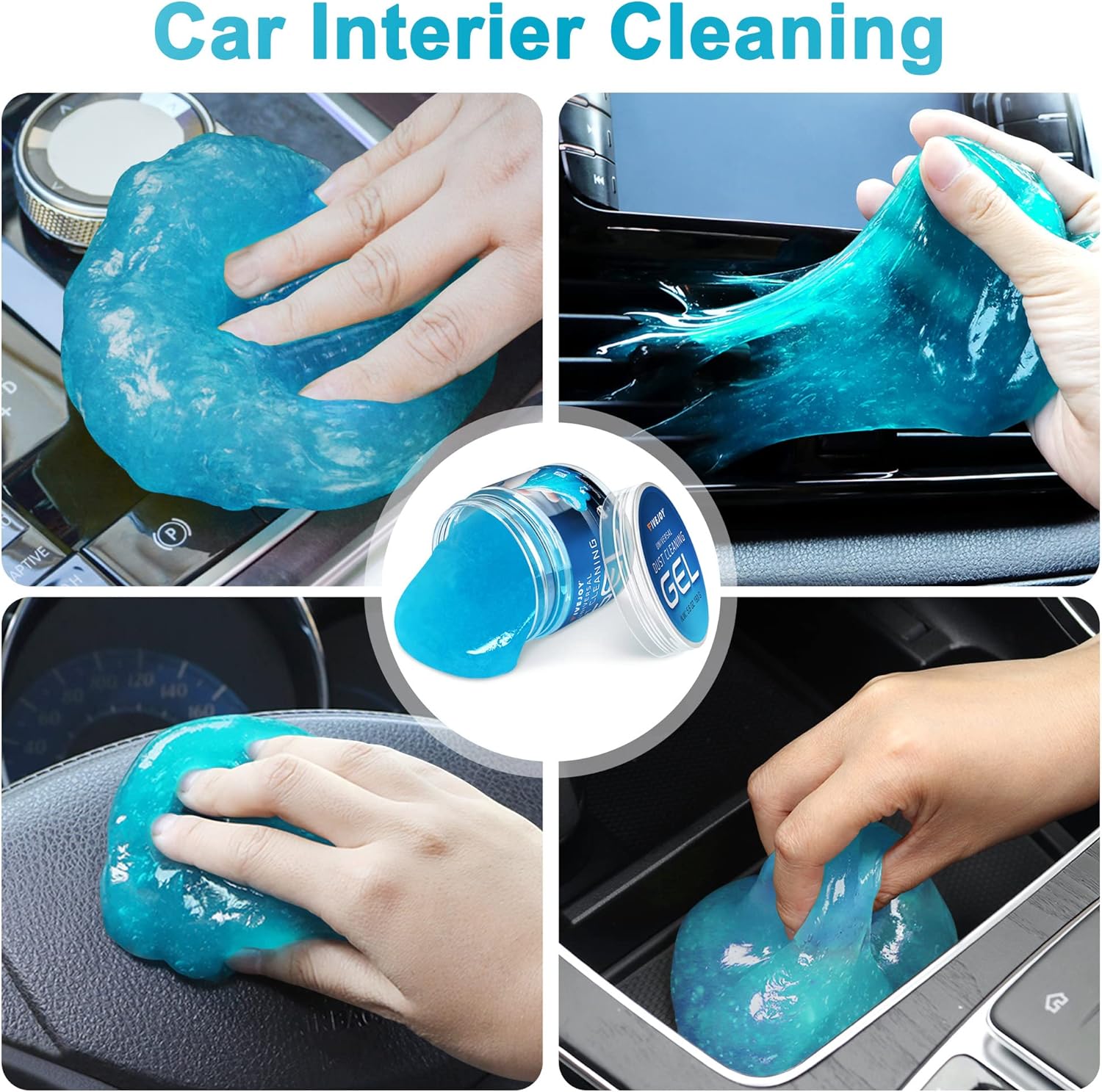FiveJoy Car Interior Cleaner Putty, Auto Slime Universal Cleaning Gel for Car Detailing, 2 FiveJoy Car Interior Cleaner Putty, Auto Slime Universal Cleaning Gel for Car Detailing,