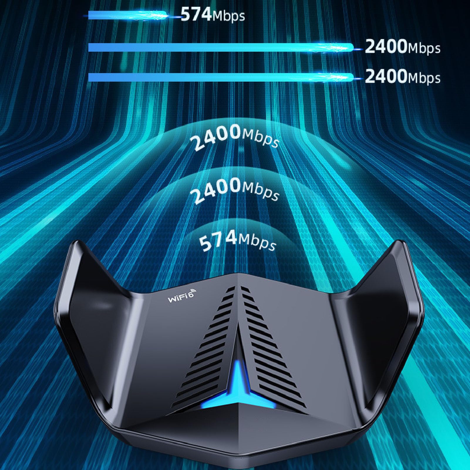 Scheda di Rete Gigabit AX5400, Adattatore per Scheda di Rete Desktop Ad Alta velocità da 5374 Mbps, Adattatore per Scheda di Rete Esterna a Doppia Antenna per Computer PC 10 11